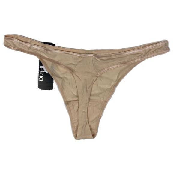 NWT | Felina So Smooth Modal Low Rise Thong Size Large in Bare - Picture 5 of 5